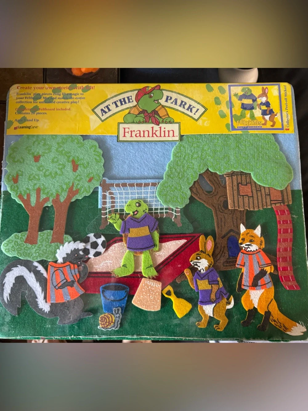 VINTAGE Franklin The Turtle At The Park FELTKids Play System NEW SEALED 1999